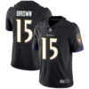 Ravens #15 Marquise Brown Black Alternate Men’s Stitched Football Vapor Untouchable Limited Jersey