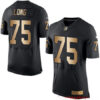 Men’s Oakland Raiders #75 Howie Long Black With Gold Stitched NFL Nike Elite Jersey