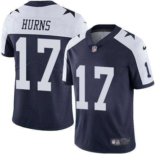 Men’s Nike Dallas Cowboys #17 Allen Hurns Navy Blue Thanksgiving Stitched NFL Vapor Untouchable Limited Throwback Jersey