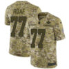 Nike Saints #77 Willie Roaf Camo Men’s Stitched NFL Limited 2018 Salute To Service Jersey