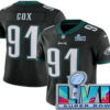 Men’s Philadelphia Eagles #91 Fletcher Cox Limited Black Super Bowl LVII Vapor Jersey