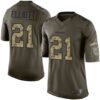 Cowboys #21 Ezekiel Elliott Green Men’s Stitched Football Limited 2015 Salute to Service Jersey