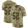 Nike Browns #52 Preston Brown Camo Men’s Stitched NFL Limited 2018 Salute To Service Jersey