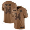 Men’s Chicago Bears #34 Walter Payton 2023 Brown Salute To Service Limited Football Stitched Jersey