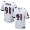 Men’s Baltimore Ravens #91 Courtney Upshaw White Road NFL Nike Elite Jersey