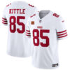 Men’s San Francisco 49ers #85 George Kittle White 2023 F.U.S.E. With 1-Star C Patch Vapor Untouchable Limited Football Stitched Jersey