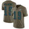 Eagles #19 JJ Arcega-Whiteside Olive Men’s Stitched Football Limited 2017 Salute To Service Jersey
