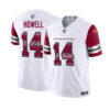 Men’s Washington Commanders #14 Sam Howell White 2023 F.U.S.E. Vapor Limited Football Stitched Jersey