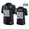 Men’s Philadelphia Eagles #90 Jordan Davis Black Super Bowl LVII Vapor Untouchable Limited Stitched Jersey