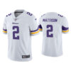 Men’s Minnesota Vikings #2 Alexander Mattison White Vapor Untouchable Limited Stitched Jersey