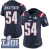 #54 Limited Dont’a Hightower Navy Blue Nike NFL Women’s Jersey New England Patriots Rush Vapor Untouchable Super Bowl LIII Bound