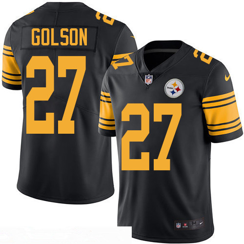 Men’s Pittsburgh Steelers #27 Senquez Golson Black 2016 Color Rush Stitched NFL Nike Limited Jersey