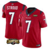 Men’s Houston Texans #7 C.J. Stroud Red 2023 F.U.S.E. AFC South Champions Patch Vapor Untouchable Limited Football Stitched Jersey