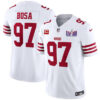 Men’s San Francisco 49ers #97 Nick Bosa White 2024 F.U.S.E. Super Bowl LVIII Patch And 2-star C Patch Vapor Untouchable Limited Football Stitched Jersey
