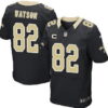 Men’s New Orleans Saints #82 Benjamin Watson Black Team Color C Patch NFL Nike Elite Jersey