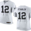 Men’s Oakland Raiders #12 Kenny Stabler White Road 2015 NFL Nike Elite Jersey