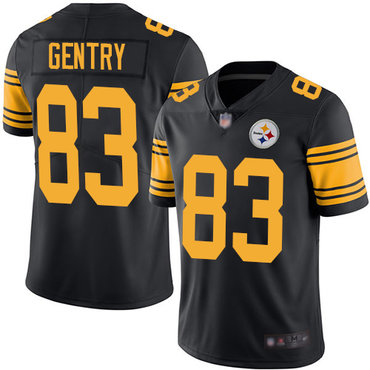 Steelers #83 Zach Gentry Black Men’s Stitched Football Limited Rush Jersey