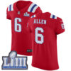 #6 Elite Ryan Allen Red Nike NFL Alternate Men’s Jersey New England Patriots Vapor Untouchable Super Bowl LIII Bound