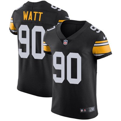 Nike Steelers #90 T. J. Watt Black Alternate Men’s Stitched NFL Vapor Untouchable Elite Jersey