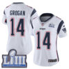 Women’s New England Patriots #14 Steve Grogan White Nike NFL Road Vapor Untouchable Super Bowl LIII Bound Limited Jersey