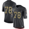 Men’s Green Bay Packers #78 Jason Spriggs Black Anthracite 2016 Salute To Service Stitched NFL Nike Limited Jersey