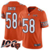 Bears #58 Roquan Smith Orange Men’s Stitched Football Limited Rush 100th Season Jersey