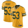 Nike Green Bay Packers #53 Nick Perry Yellow Men’s Stitched NFL Limited Rush Jersey