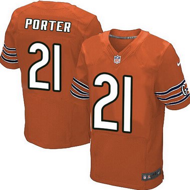 Men’s Chicago Bears #21 Tracy Porter Orange Alternate NFL Nike Elite Jersey