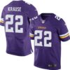 Men’s Minnesota Vikings #22 Paul Krause Nike Purple Elite Jersey