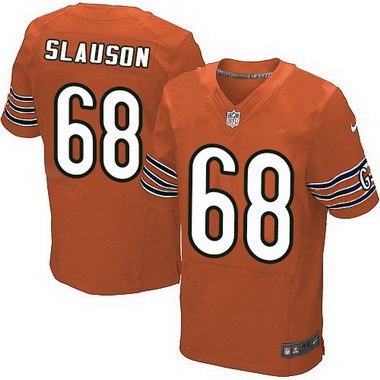 Men’s Chicago Bears #68 Matt Slauson Orange Alternate NFL Nike Elite Jersey
