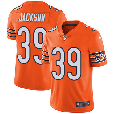 Nike Chicago Bears Men’s #39 Eddie Jackson Limited Orange Rush Vapor Untouchable NFL
