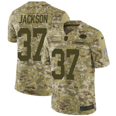Nike Packers #37 Josh Jackson Camo Men’s Stitched NFL Limited 2018 Salute To Service Jersey