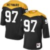 Men’s Pittsburgh Steelers #97 Cameron Heyward Black 1967 Home Throwback NFL Jersey