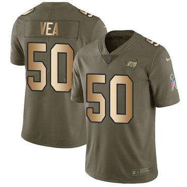 Nike Buccaneers #50 Vita Vea Olive Gold Men’s Stitched NFL Limited 2017 Salute To Service Jersey