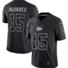 Men’s Kansas City Chiefs #15 Patrick Mahomes Black Reflective Limited Stitched Jersey