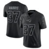Men’s New England Patriots #37 Damien Harris Black Reflective Limited Stitched Football Jersey