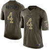 Texans #4 Deshaun Watson Green Men’s Stitched Football Limited 2015 Salute to Service Jersey