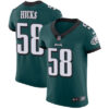 Men’s Nike Philadelphia Eagles #58 Jordan Hicks Midnight Green Team Color Stitched NFL Vapor Untouchable Elite Jersey