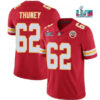 Men’s Kansas City Chiefs #62 Joe Thuney Red Super Bowl LVII Patch Vapor Untouchable Limited Stitched Jersey