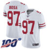 49ers #97 Nick Bosa White Men’s Stitched Football 100th Season Vapor Limited Jersey