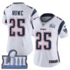 #25 Limited Eric Rowe White Nike NFL Road Women’s Jersey New England Patriots Vapor Untouchable Super Bowl LIII Bound