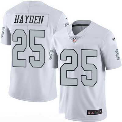 Men’s Oakland Raiders #25 D. J. Hayden White 2016 Color Rush Stitched NFL Nike Limited Jersey