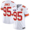 Men’s Kansas City Chiefs #95 Chris Jones White 2024 F.U.S.E. Super Bowl LVIII Patch Vapor Untouchable Limited Football Stitched Jersey