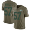 Jets #57 C.J. Mosley Olive Men’s Stitched Football Limited 2017 Salute To Service Jersey