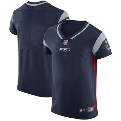 Men’s Nike New England Patriots Blank Navy Blue Team Color Stitched NFL Vapor Untouchable Elite Jersey