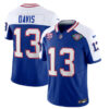 Men’s Buffalo Bills #13 Gabe Davis Blue White 2023 F.U.S.E. 75th Anniversary Throwback Vapor Untouchable Limited Football Stitched Jersey
