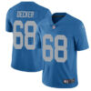 Nike Lions #68 Taylor Decker Blue Throwback Men’s Stitched NFL Limited Jersey