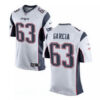 Men’s 2017 NFL Draft New England Patriots #63 Antonio Garcia White Road Stitched NFL Nike Elite Jersey