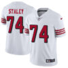 Nike 49ers #74 Joe Staley White Rush Men’s Stitched NFL Vapor Untouchable Limited Jersey