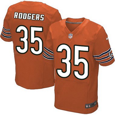 Men’s Chicago Bears #35 Jacquizz Rodgers Orange Alternate NFL Nike Elite Jersey
